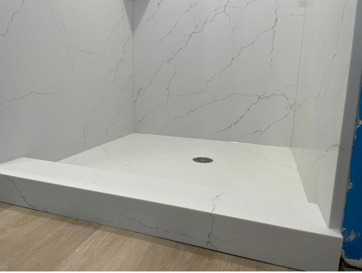 Miraggio Gold Quartz in Bathroom